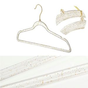 Gold Glitter Bridesmaid Hangers - Set of 10